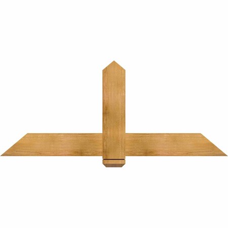 Ekena Millwork Eugene Rough Sawn Timber Gable Bracket, Western Red Cedar, 60"W x 25"H x 2"D x 6"F, 10/12 Pitch GBW060X25X0206EUG00RWR